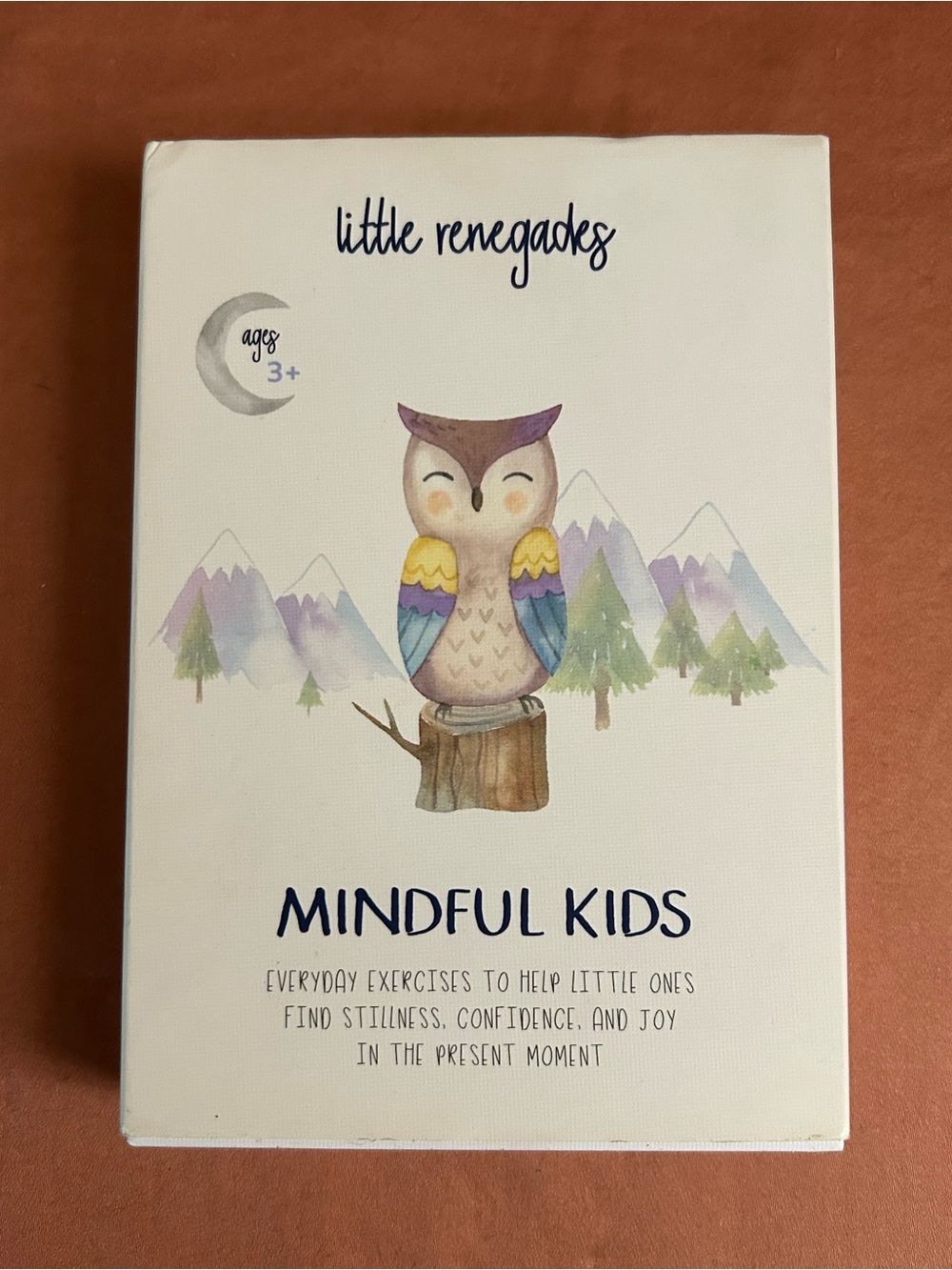 Little Renegades Mindful Kids Card Deck - Cream with Multicolor Owl